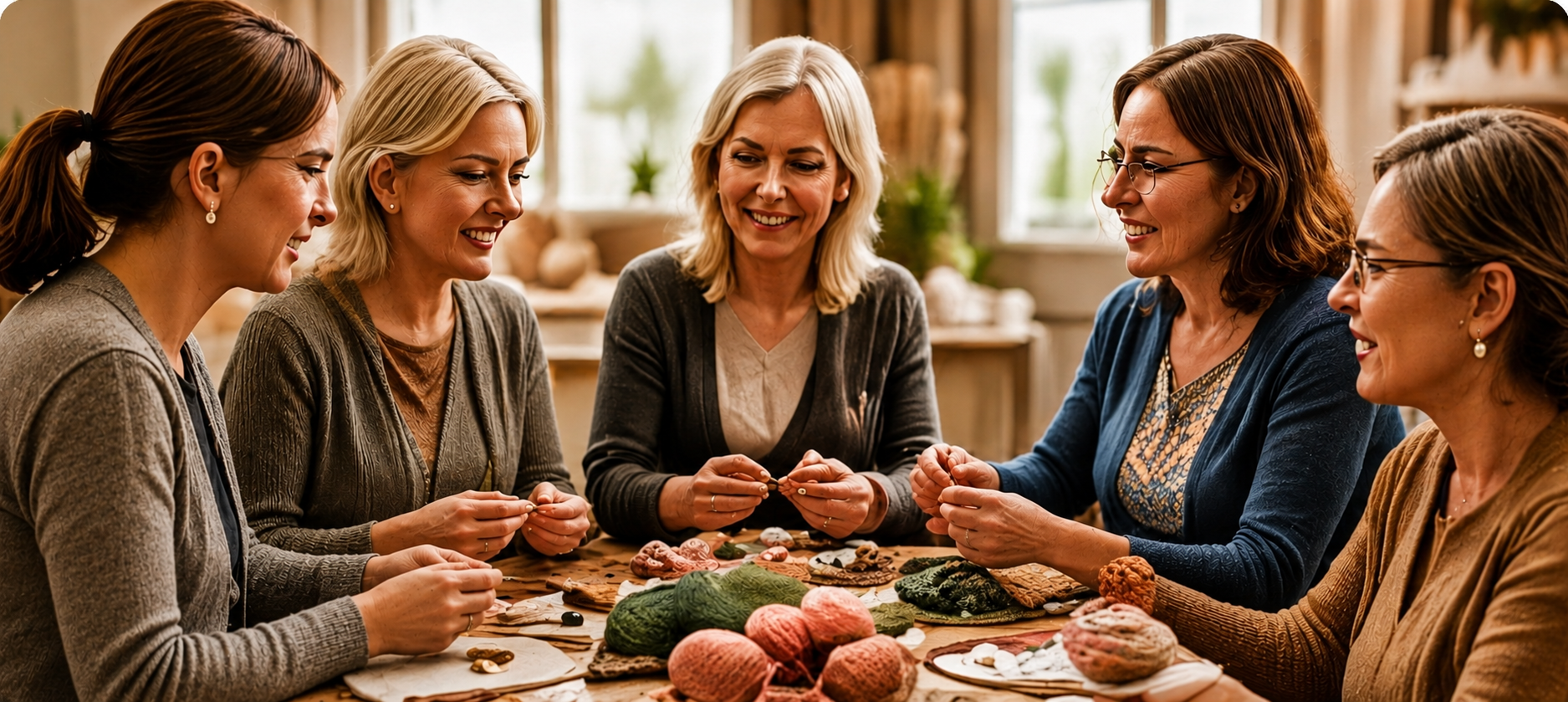 Personnes partageant un moment créatif autour d'une table