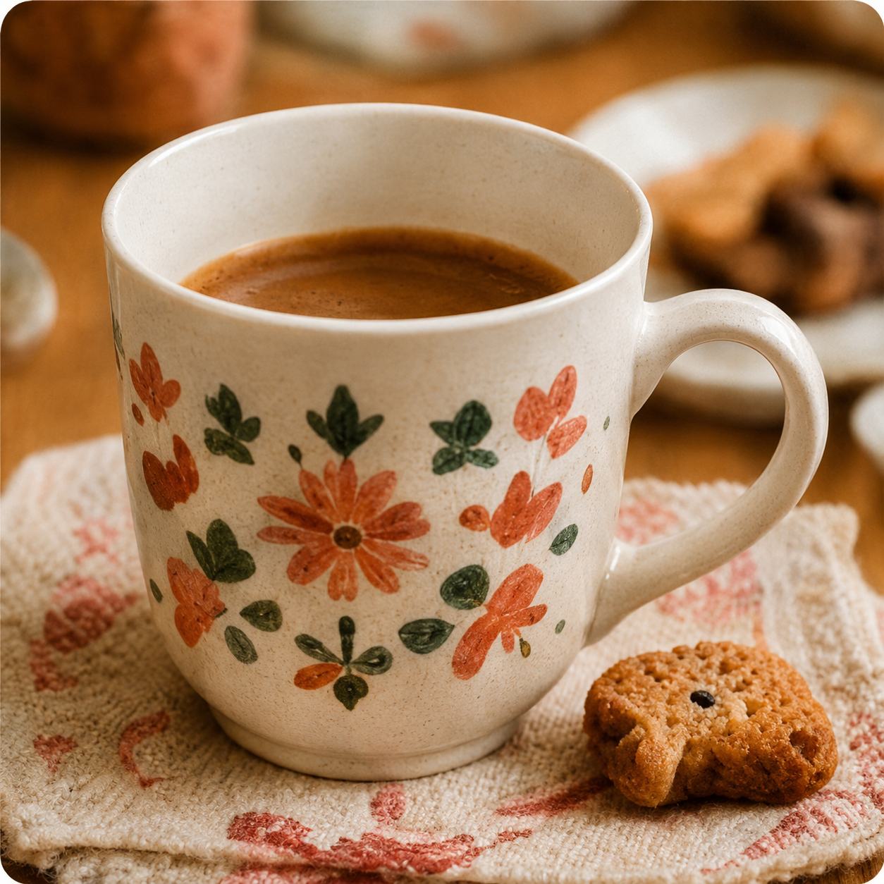 Tasse de café et biscuit