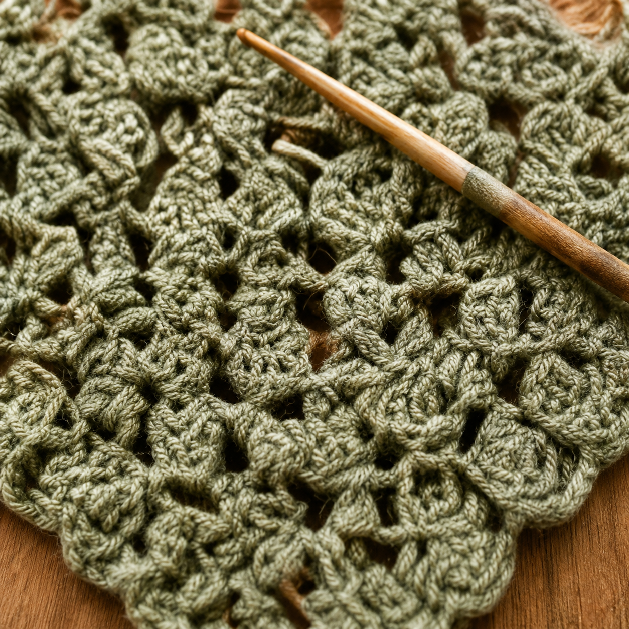 Carré au crochet