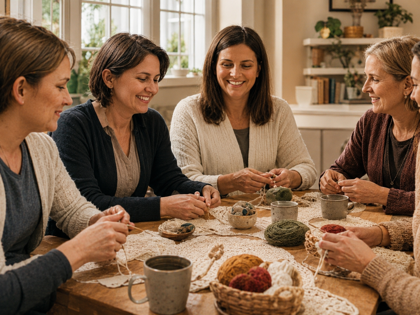 Moment convivial autour d'une table créative